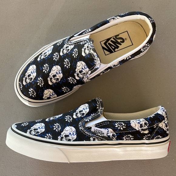 Vans Slip-Ons Flash Skulls Unisex Men’s 3.5 - Women’s 5 worn 4-5 times - Picture 16 of 16